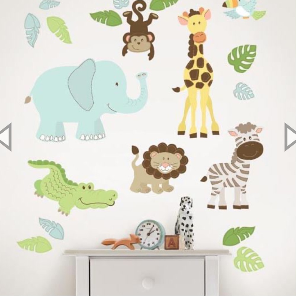 Wall Pops! Safari Buddies Wall Art Kit New In Package